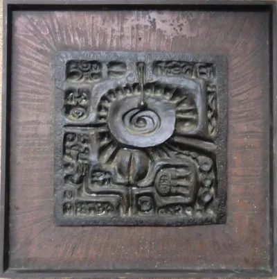 ALESSANDRI Joseph, Né En 1940 "Sans titre" Années 1970 Bas-Relief résine 60 x 60 cm