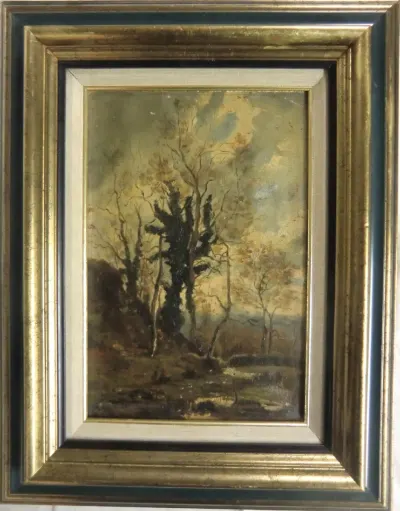 NIOLLON Barthélémy (1849-1927) "Paysage aixois" Huile sur toile encadrée 33 x 22 cm